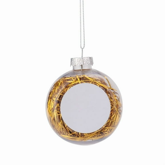 Sublimation Blank Christmas Ball Pendant for Thermal Transfer Photo Printing Festive Home Decorations New Year Gift