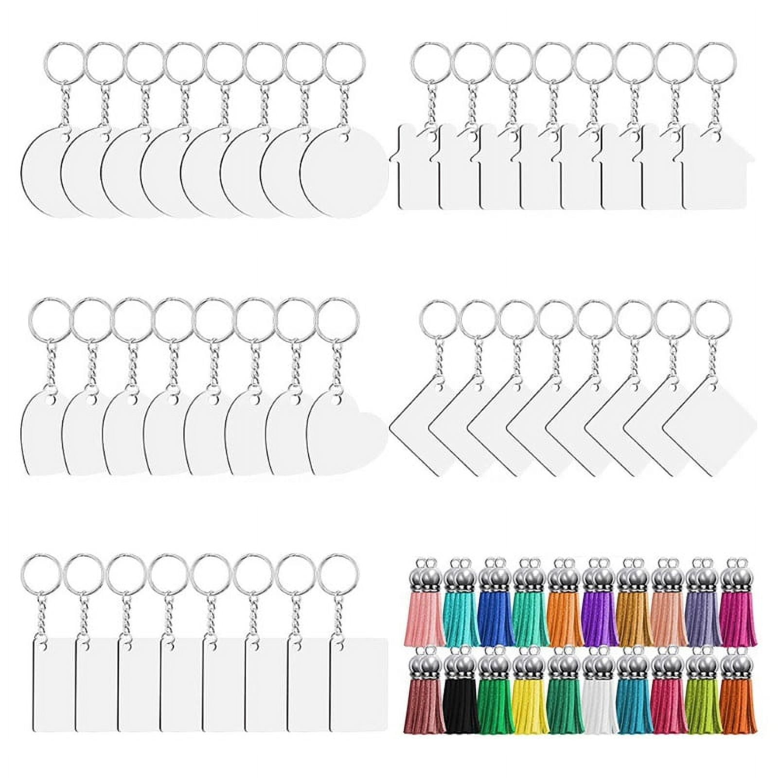 Sublimation Blank Keychains Heat Transfer DIY Keychain with Metal for ...