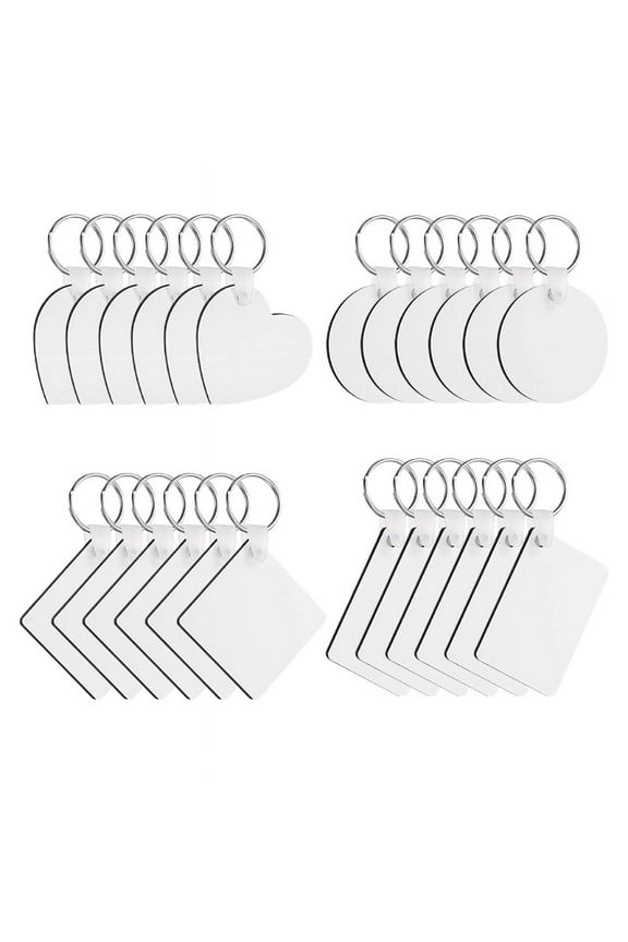 Sublimation Blank Keychains Thermal Transfer Key Chain Double-Side Print Keyring
