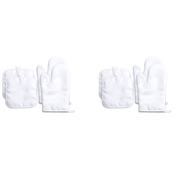 NEW Sublimation Blank Oven Mitts Set Gloves and Pot Pad for DIY Kitchen Dining Room Accessories 8Pcs