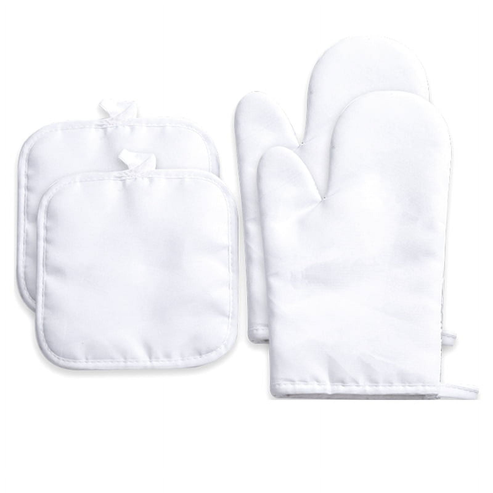 Sublimation Blank Kitchen Oven Glove Mitts Household Cooking Insulation  Pads Anti-scald Gloves Baking Heat-resistant Pot Pad