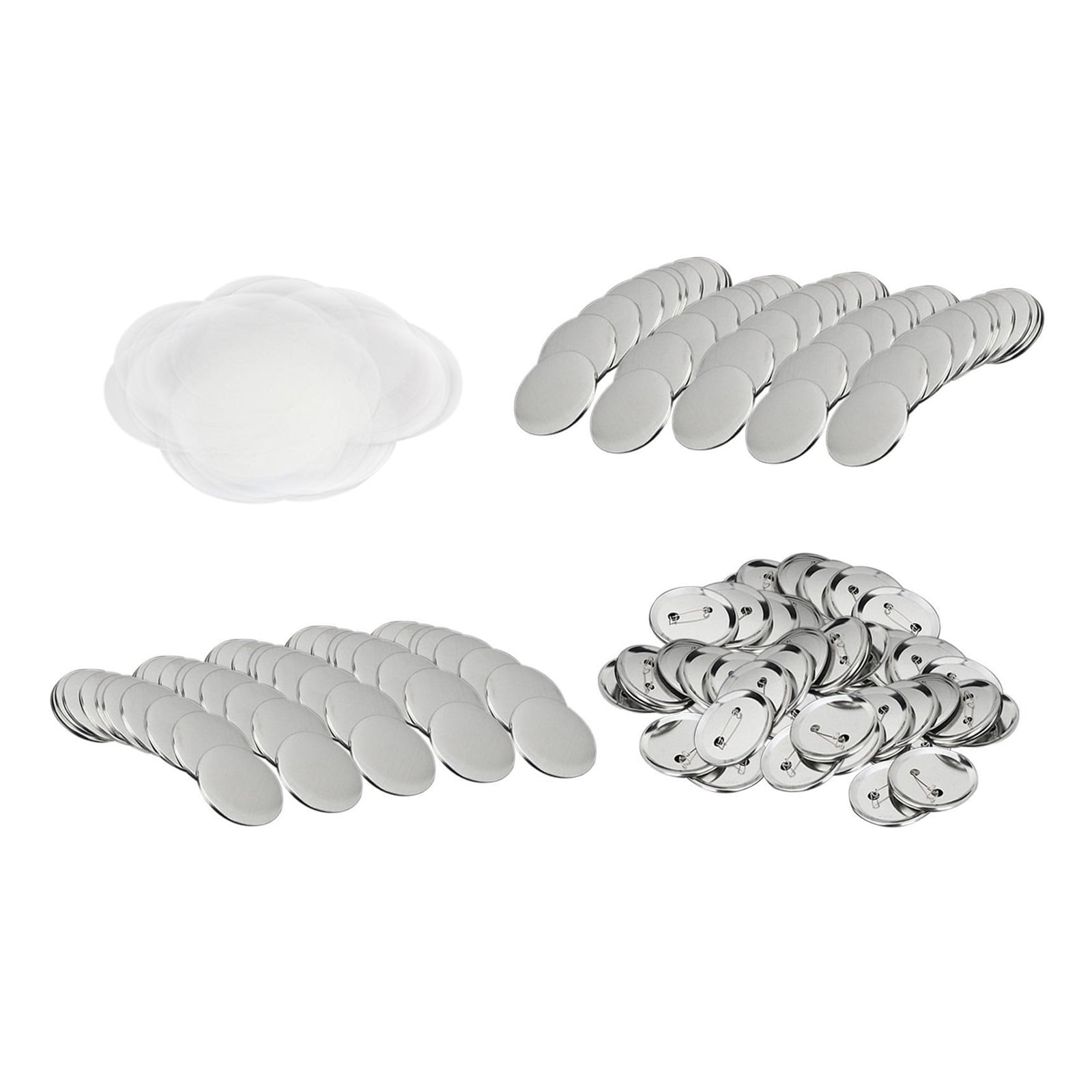 Sublimation Blank Pins 100 Sets Blank Badge Pin Button Maker Parts 32MM DIY Badges Set For Button Making Machine For DIY Craft Making