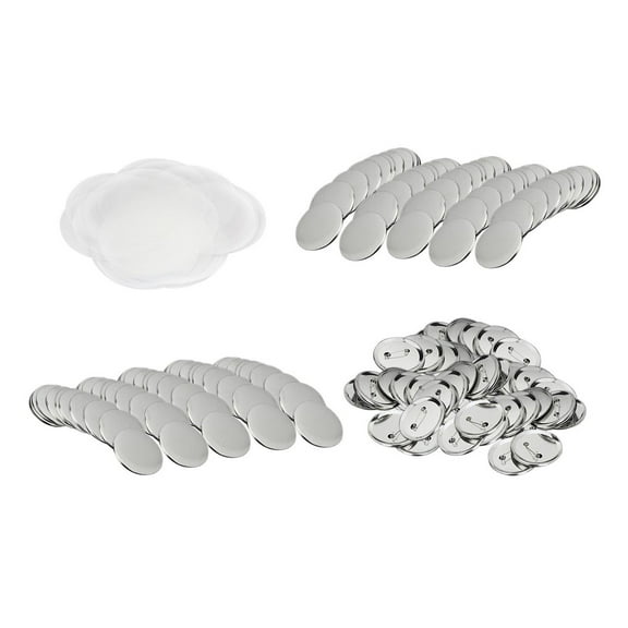 Sublimation Blank Pins 100 Sets Blank Badge Pin Button Maker Parts 32MM DIY Badges Set For Button Making Machine For DIY Craft Making