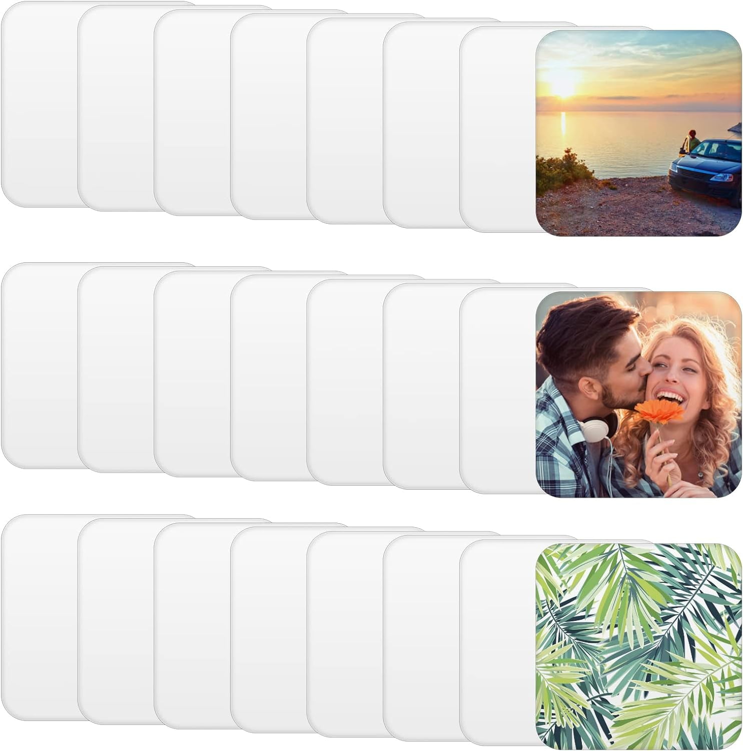 Sublimation Blank Refrigerator 24 Pieces Sublimation Fridge Blanks Stickers s