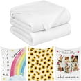 thumbnail image 1 of Sublimation Blanket Thick Sublimation Throw Blanket Heat Press Make My Own Blanket White Blank Blanket Custom Blanket Personalized Blanket Customized Blanket Customizable Blanket, 40"x30" Blankets, 1 of 5