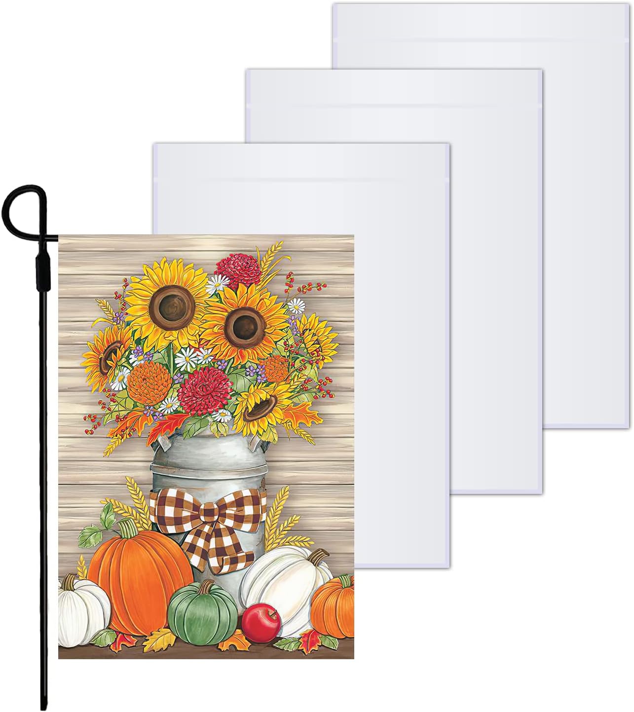 Sublimation Blanks Garden Flags Set of 4,DIY Lawn Garden Flag Polyester