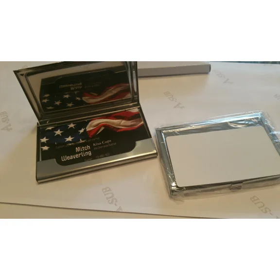 Sublimation Business Card Name Card Holder Stainless Steel Heat Press