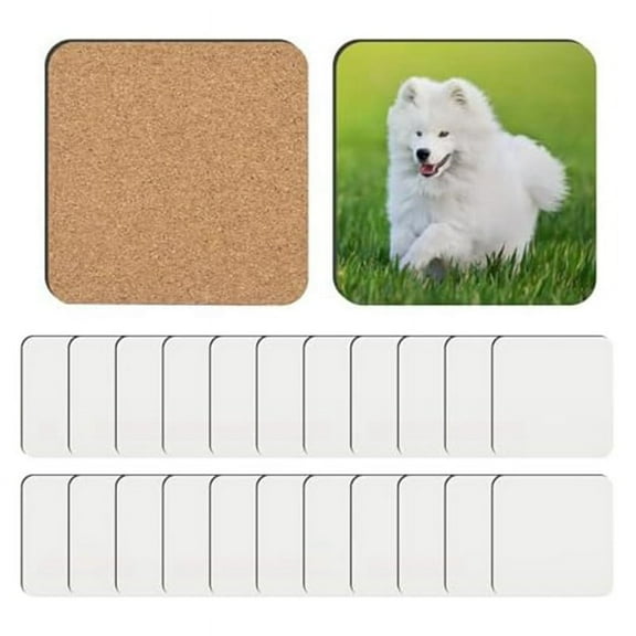 Sublimation Coasters Blank MDF Cork Backed Heat Transfer Coasters
