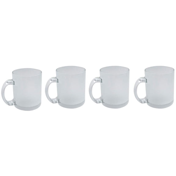 Sublimation Glass Frosted Blank Gift Mug 11 ounces 4 pieces Heat Thermal Coating Transfer dye