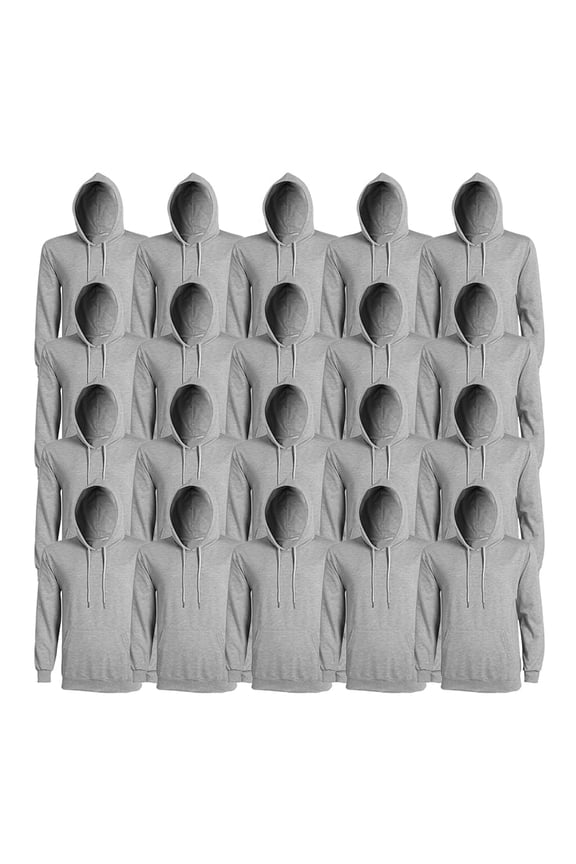 Sublimation Gray Hoodies Polyester blank Sweatshirt for Sublimation Bulk Hoodie Wholesale for Printing 25 pack