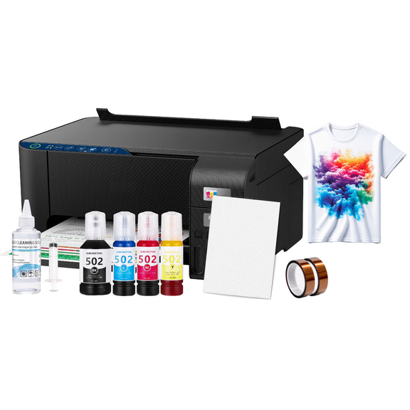 Sublimation Heat Transfer Image Printing for T-shirts Ceramic Mugs Bags Heat Press Printer Bundle