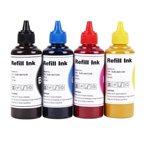 Sublimation Ink 100ml Heat Transfer Printer Ink Compatible with Sawgrass SG400 SG500 SG800 SG1000 SG400NA SG800NA RICOH SG3110 SG2100N SG3100 SG3100SF for Refillable Cartridges or CISS (4-Pack)