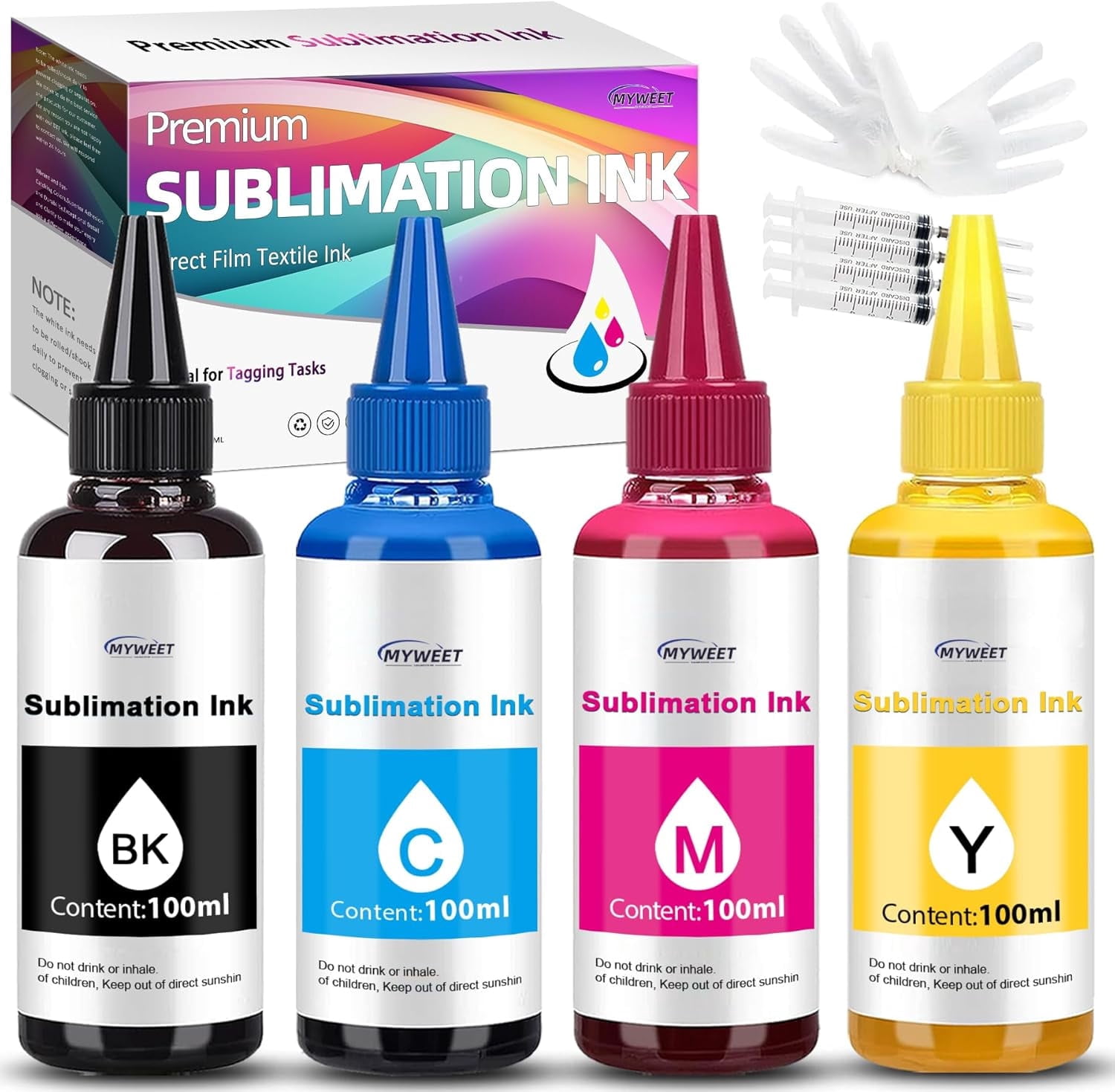 Sublimation Ink 400ML - Compatible for Epson ET2800 ET2400 ET4800 XP15000 ET2720 ET2760 ET2803 ET2850 ET3760 Inkjet Printers