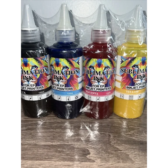 Sublimation Ink For Ep Inkjet Printers 100Ml Black , Cyan , Magenta , Yellow
