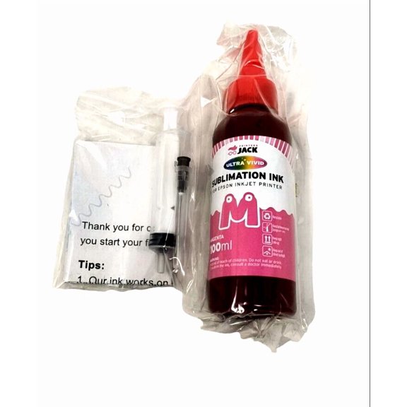 Sublimation Ink Magenta Ep With Injection Kit Printers Jack Refill 100Ml New