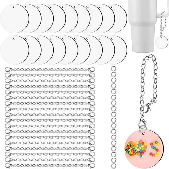 Sublimation Key Blanks Ornament Accessories for Cup MDF Double Sided DIY Crafts B