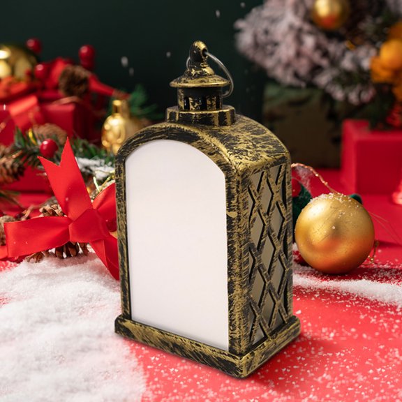 Sublimation LED Christmas Lantern Night Light, Heat Transfer Printable USB Lantern Lamp, Custom Holiday Table Decor for Home Bedroom Party for DIY Users