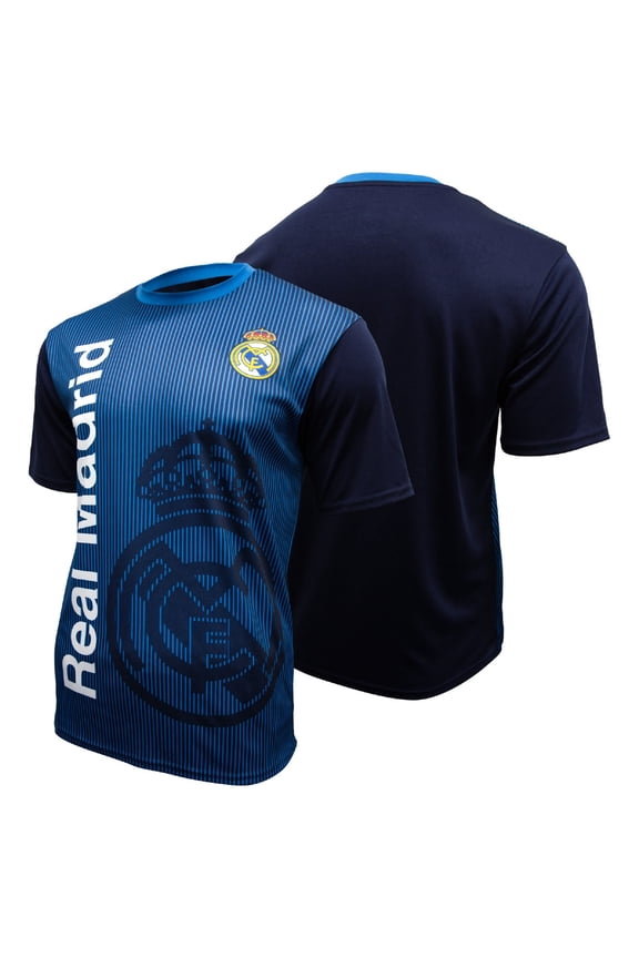 Sublimation Logo Real Madrid Official Licensed Poly Soccer Jersey - Navy, Small