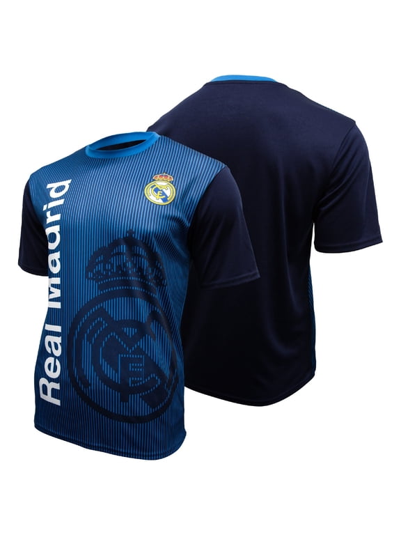 Sublimation Logo Real Madrid Official Licensed Poly Soccer Jersey - Navy, X-Large