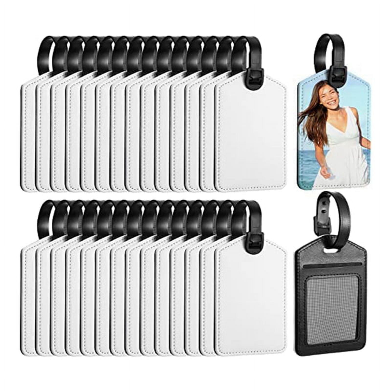 Sublimation Luggage Tags White Heat Transfer for DIY Travel Suitcase