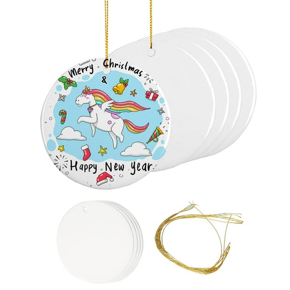 Sublimation Ornament, White, 12 Count