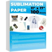 Sublimation Paper 11x17 Inch, 100 Sheets Sublimation Paper for Any Inkjet Printer with Sublimation Ink for T-shirts, Tumblers, Mugs & Other Sublimation Blanks A3