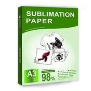 Sublimation Paper 11x17 inches A3 Size 110 Sheets Work with any Inkjet Printer with Sublimation Ink for DIY Light Polyester T shirt Mug Cup Bottle