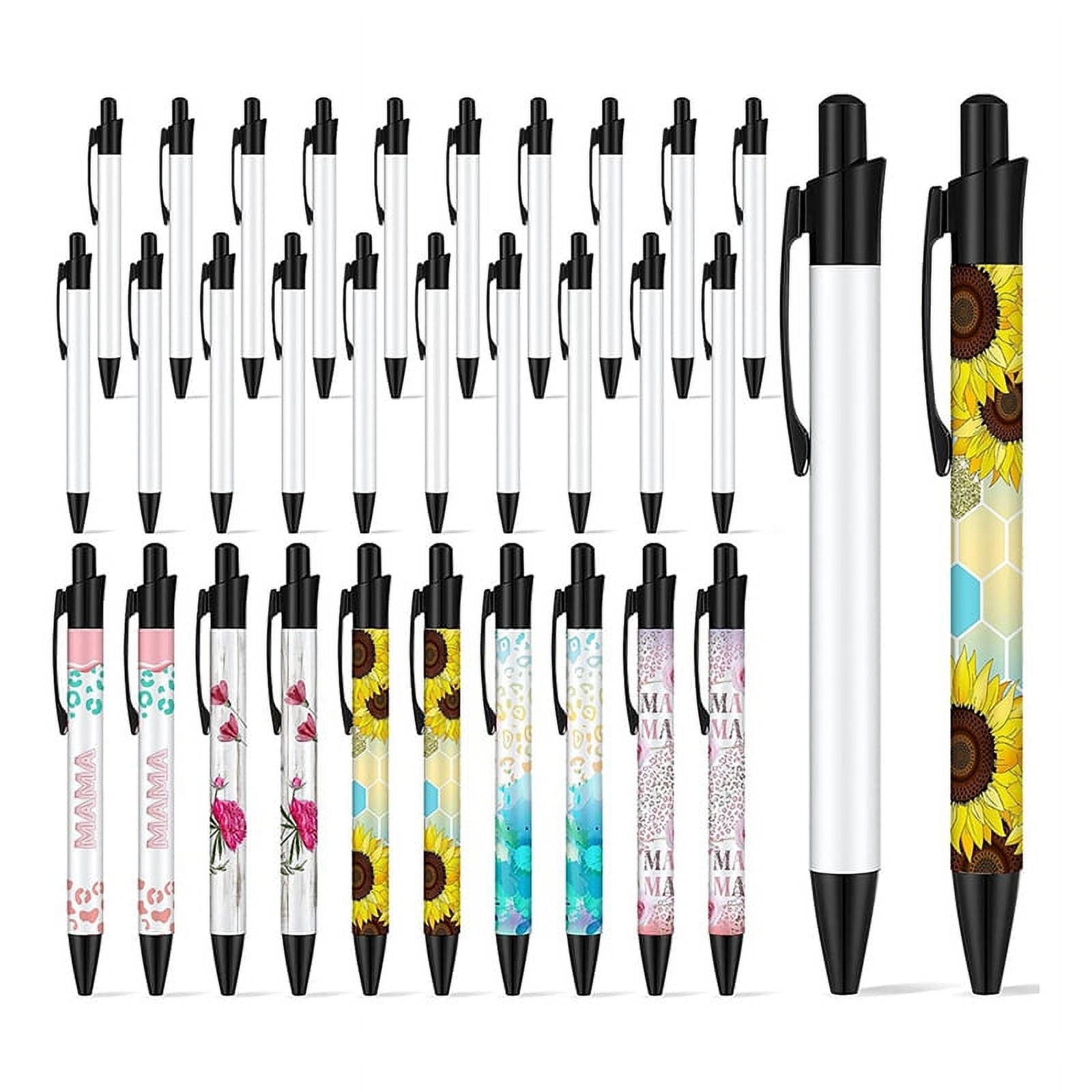 Joyibay Sublimation Pens Blank, 10 Pcs Heat Transfer Ballpoint Pens DIY  with 10 Pcs Shrink Wraps, Sublimation Coated Aluminum Pen Barrel, Blank