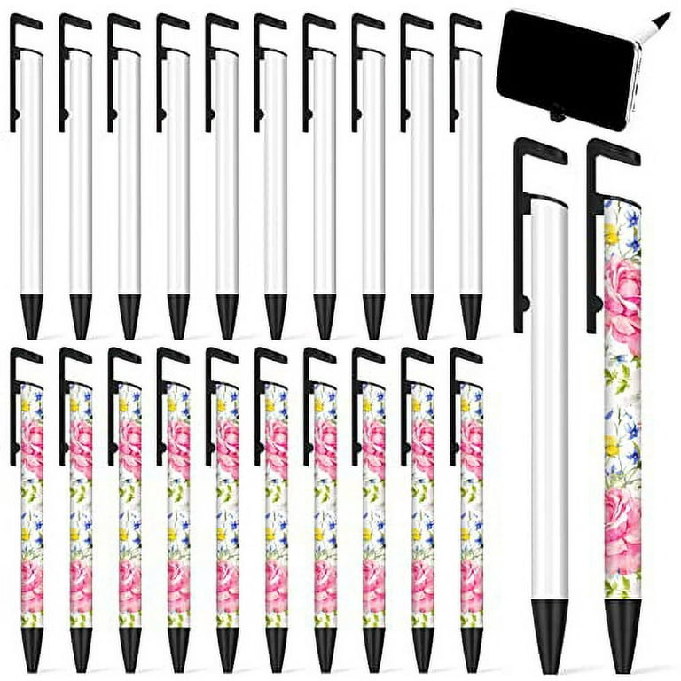 12 Pcs Sublimation Pens Blank with Shrink Wrap Coated Aluminum