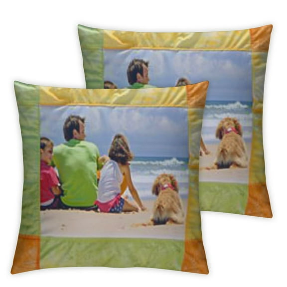 Sublimation Pillow Blanks Throw Pillow Case Cover with Dot Edge Pattern Polyester Cushion Cover for DIY Sublimation Printing