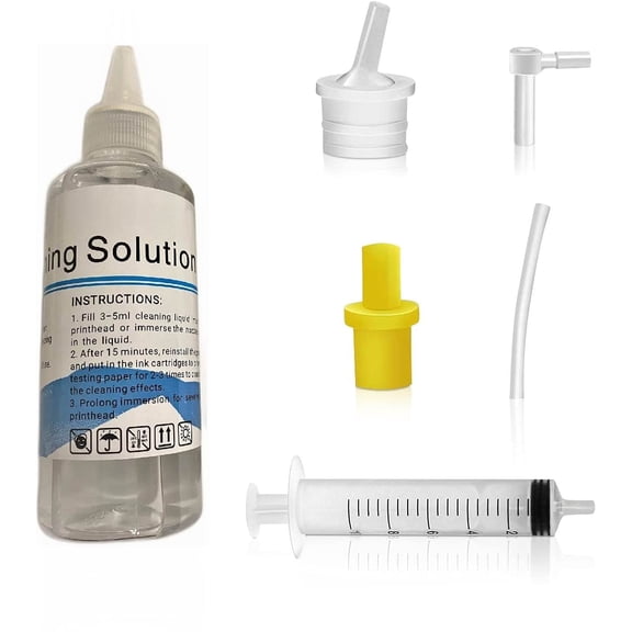 Sublimation Printhead Cleaning Kit Inkjet Universal Printer Nozzle Cleaner Solution Print Head Cleaning for Brother - Works on Sublimation Ink, Pigment Ink and Dye Ink (100 ml)