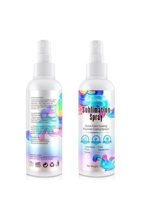 Sublimation Spray,Sublimation Spray for Cotton Shirts, 100ML Sublimation Coating Spray for All Fabric, T-Shirts, Canvas, Polyester Fabric, Waterproof Quick Drying, Super Adhesion, High Gloss(White)
