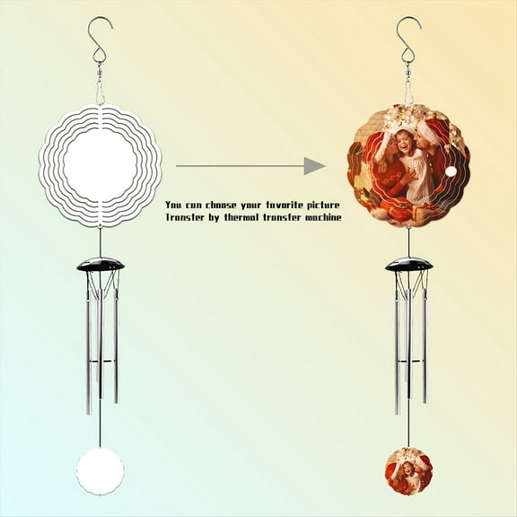 Sublimation Wind Spinner Blanks Outdoor Decor, with 4 Thickened Tubes