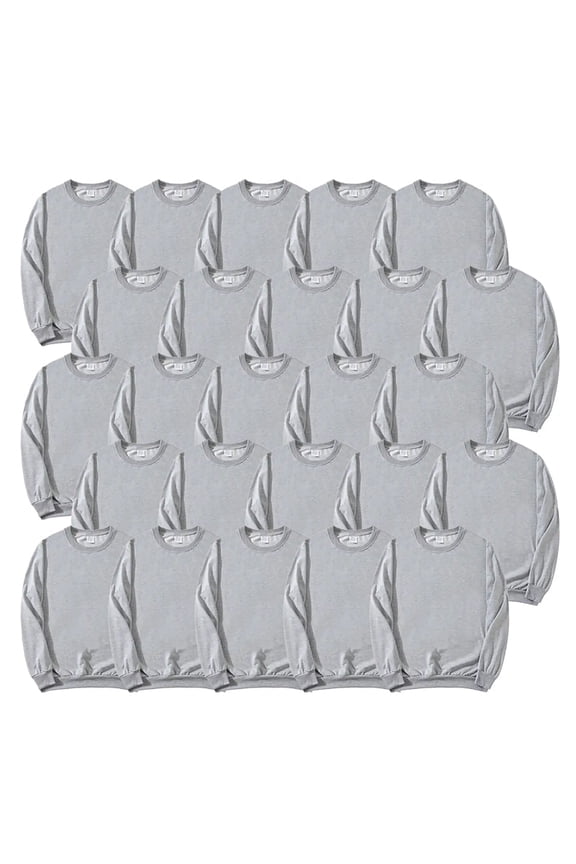 Sublimation gray blank Hoodies plain pullover Polyester Sweatshirt for heat press machine 25 pack