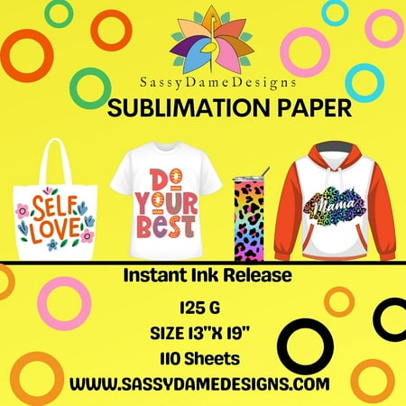 Sublimation paper, Compatible with all sublimation printers, 110 sheets (13x19, inches)