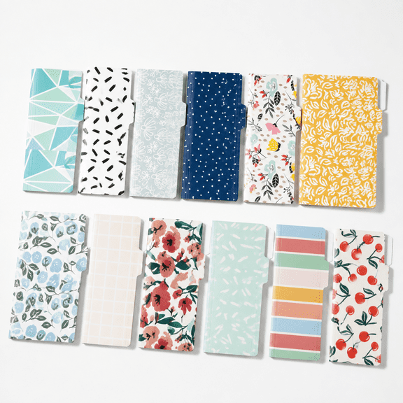 Sublime 12 Pack Decorative Letter Size Boho Manila File Folders