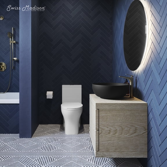 Sublime 17 Round Vessel Sink in Matte Black