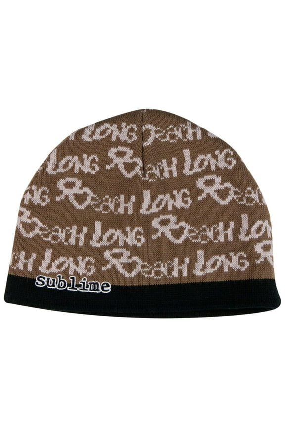 - All-Over Long Beach Knit Beanie Hat