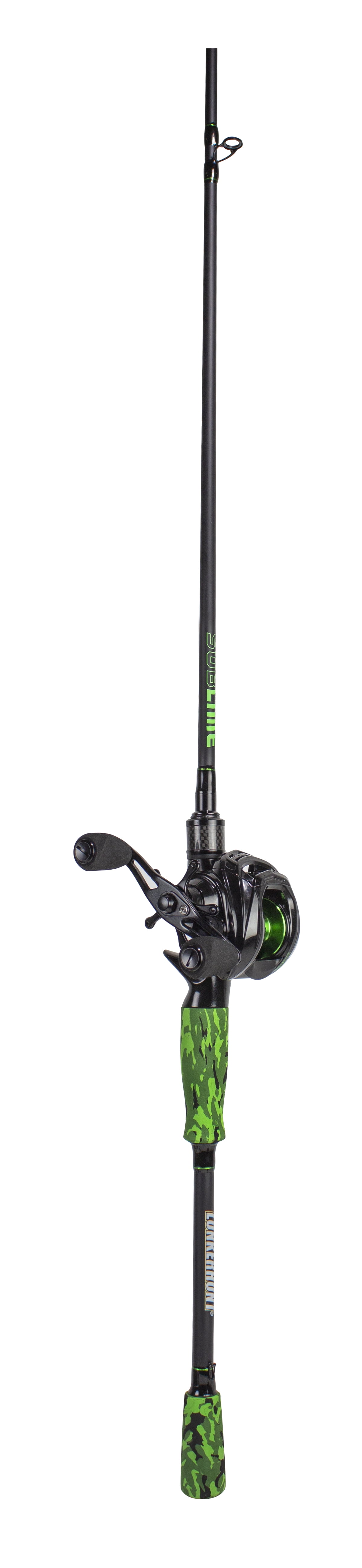 Sublime Baitcaster Rod Combo - Left handed - Green Camo - 6ft 8"