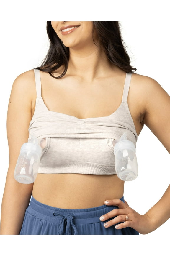 Sublime Wireless Comfort Sleep Pumping Bra | Seamless Hands-Free Pumping & Nursing Bra (Oatmeal Heather, Medium)