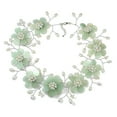 thumbnail image 1 of Sublime Floral Light Green Aventurine-Freshwater White Pearl Necklace, 1 of 4