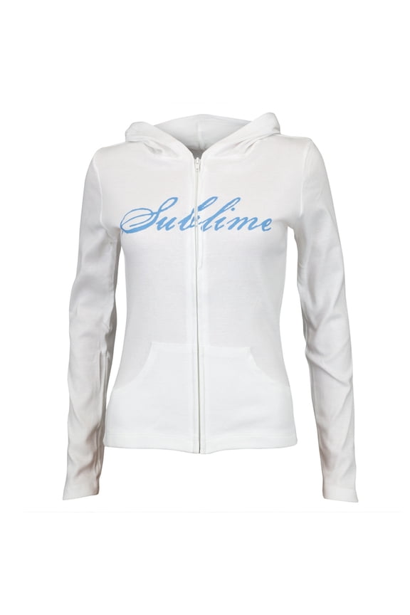 - Floral Surf Juniors Zip Hoodie - Small