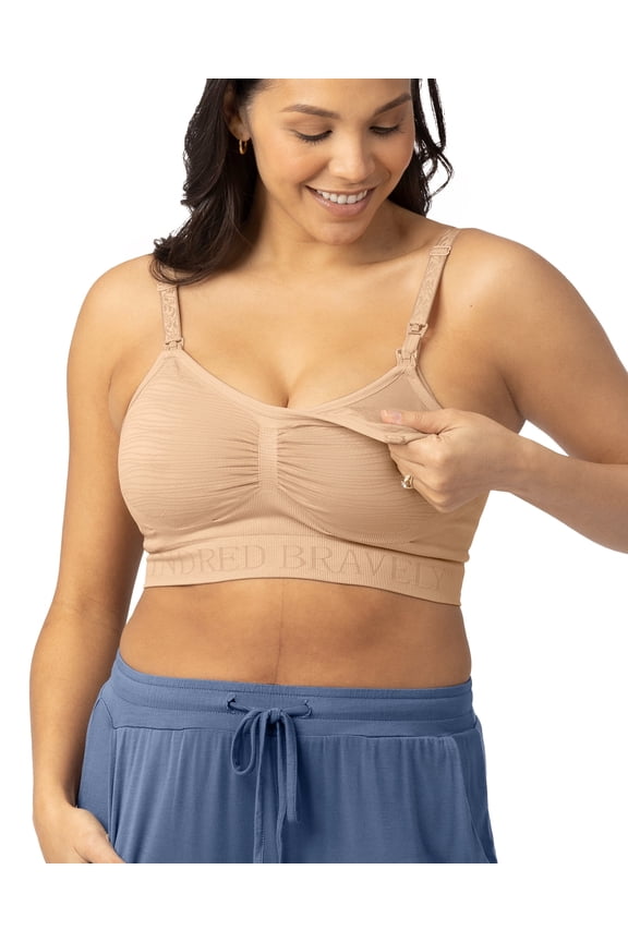 Sublime Pumping Bra Hands Free, Adjustable Pumping & Nursing Bra with EasyClip for all Breast Pumps (Beige, 3X-Busty)
