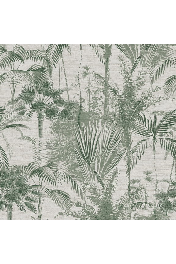 Jungle Texture Green Wallpaper