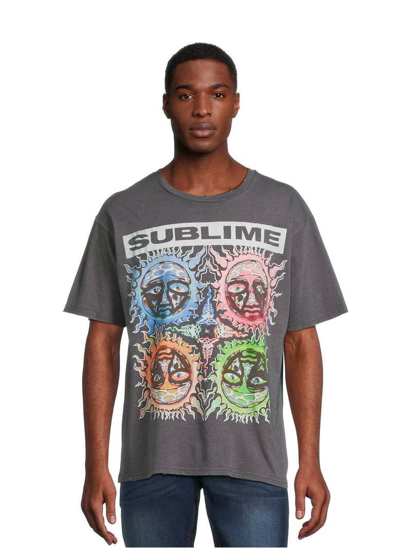 Sublime Men's Graphic Band Tee with Short Sleeves, Sizes XS-3XL