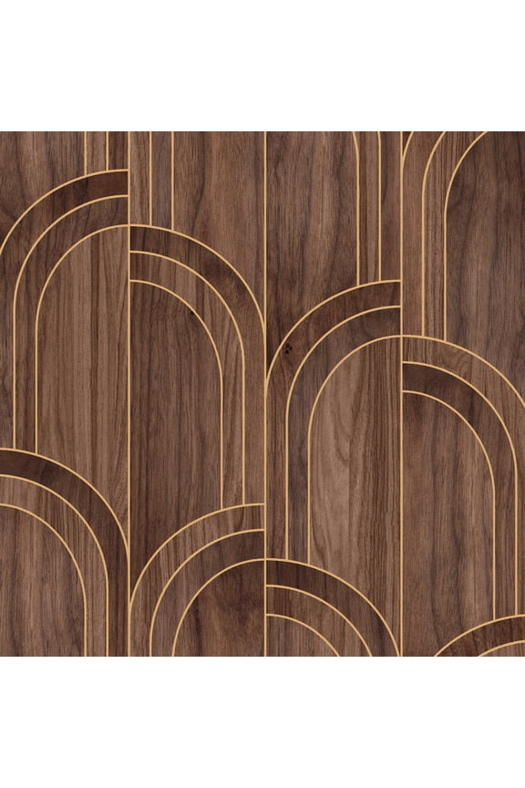 Modella Wood Walnut Wallpaper