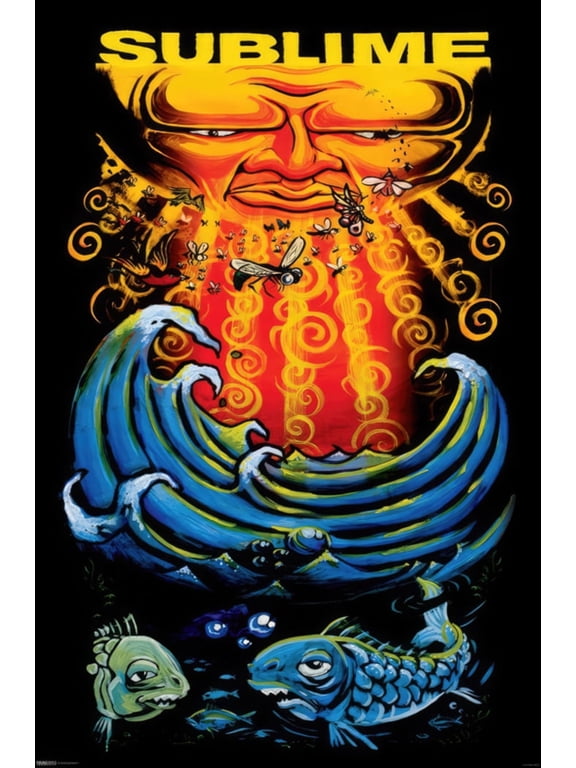 Sublime - Music Poster (Everything Under The Sun - Album Cover - Sun & Fish) (Size: 24" x 36")