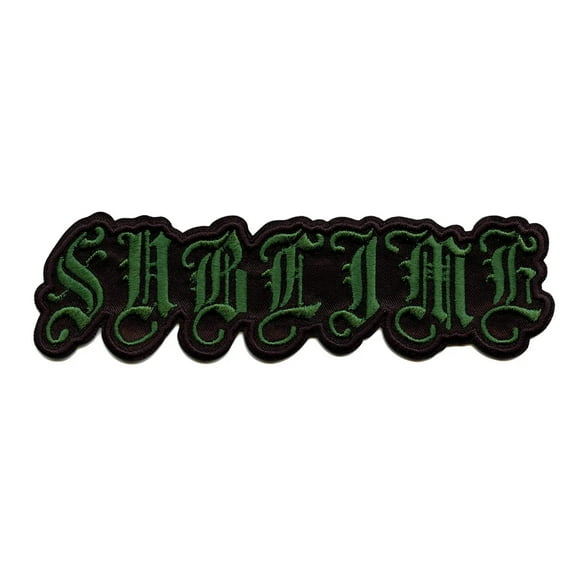 Sublime Patch Green Old English Logo Embroidered Iron On