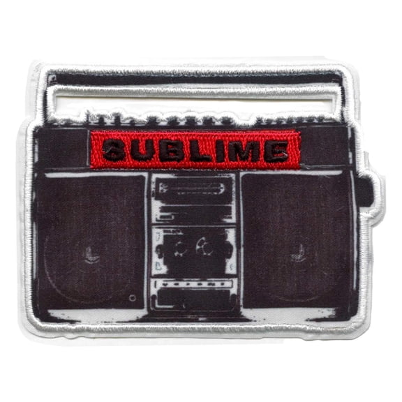 Sublime Retro Boom Box Patch West Coast Rock Sublimated Iron On