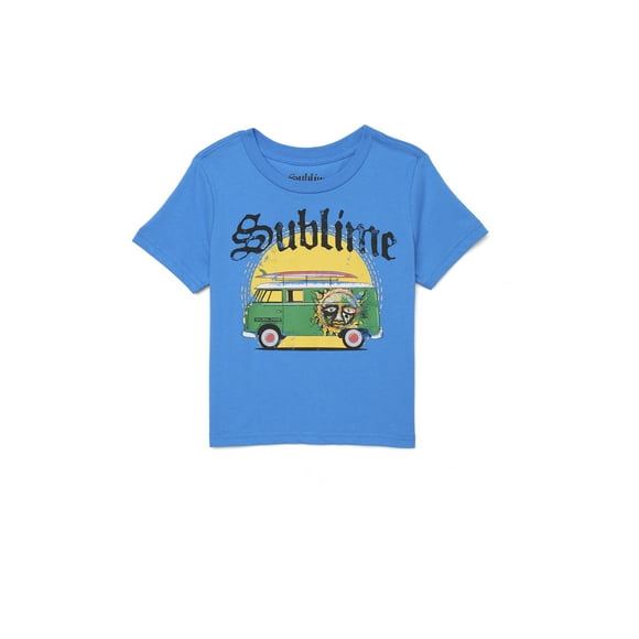 Sublime Summer Van Toddler Crewneck Tee with Short Sleeves, Sizes 12M-5T